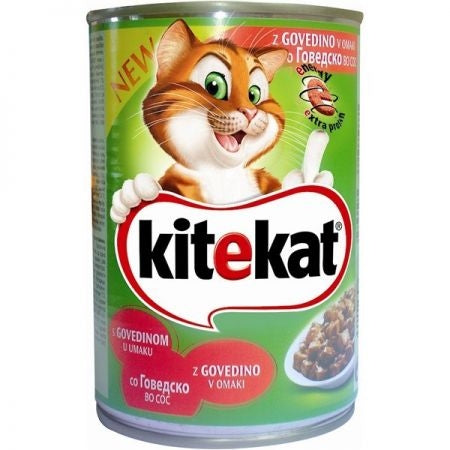 Hrana umeda pentru pisici Kitekat cu vita 800 g